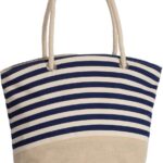 JUTE CANVAS DUFFEL SHOPPING BAG