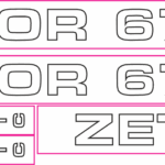 Set naljepnica Zetor 6748